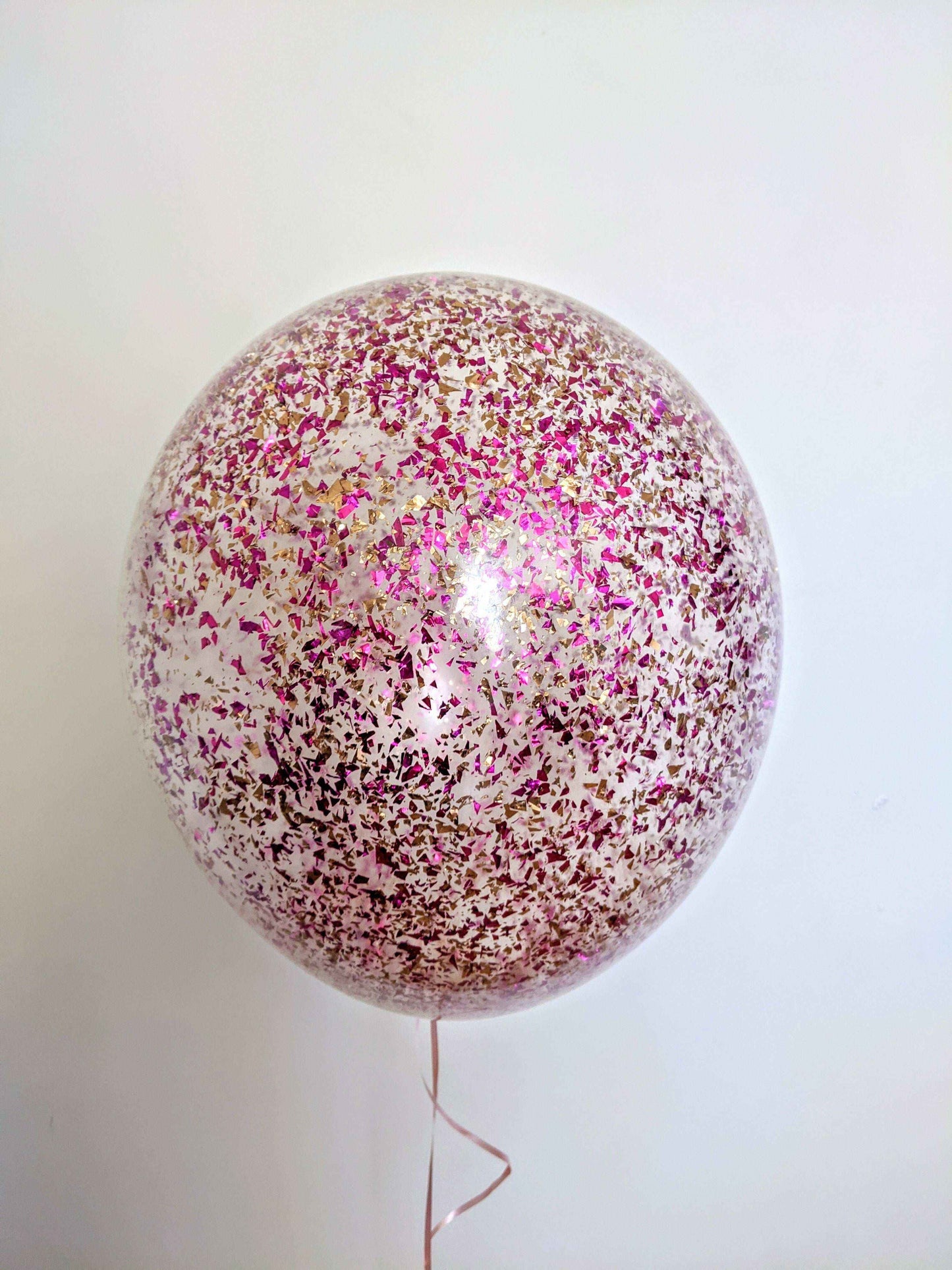 Hot Pink -Gold Confetti - Balloon Shop