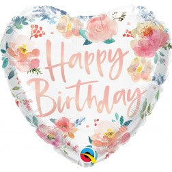 Floral Birthday Heart