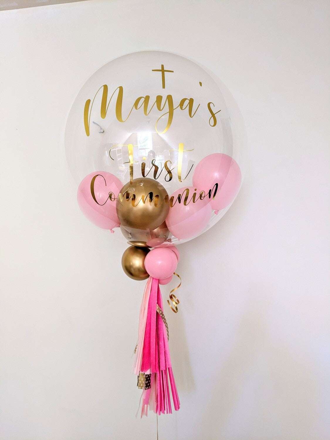 Personalized Baptism Bubble Balloon
