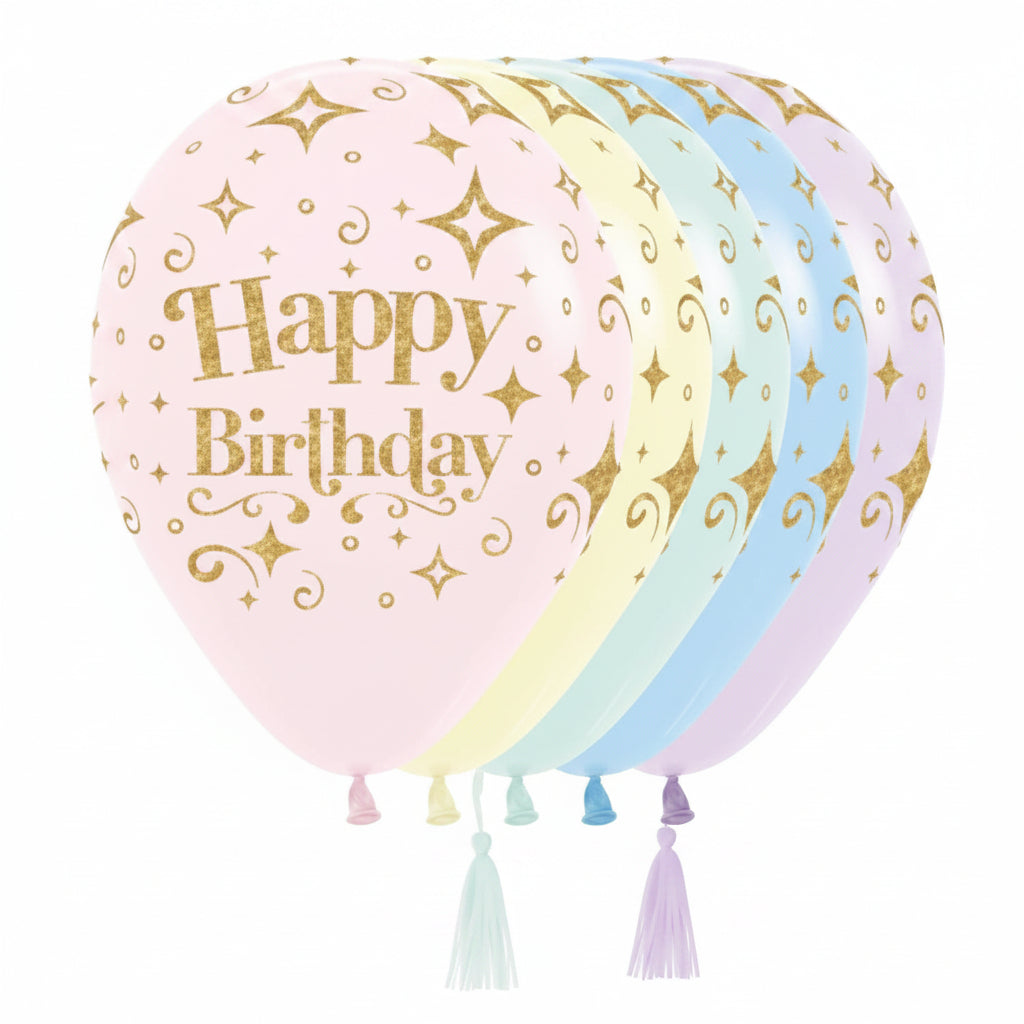 Birthday Pastel Glitter colors Assortment