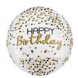 Orbz Gold and Black Confetti Dots