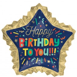 Bright color HBD Star - Balloon Shop