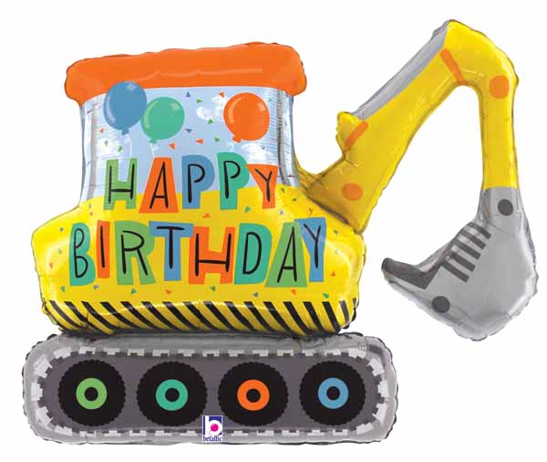 Excavator Digger HBD - Balloon Shop