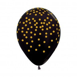Black Golden Confetti - Balloon Shop