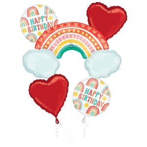 Rainbow Birthday Bouquet - Balloon Shop