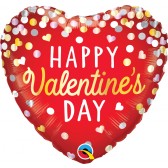Valentine Confetti Red Heart - Balloon Shop