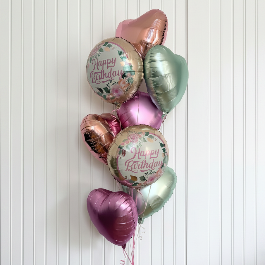 Floral Heart Birthday Bouquet
