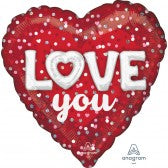 Love You Hearts and Dots - Balloon Shop