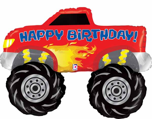 Monster Truck HBD - Balloon Shop