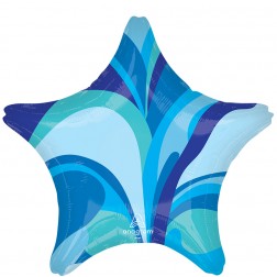 Star Blue Macro Marble - Balloon Shop