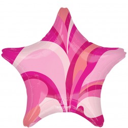 Star Pink Macro Marble - Balloon Shop