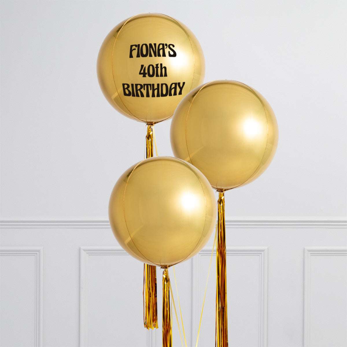Personalized Gold Orbz Trio