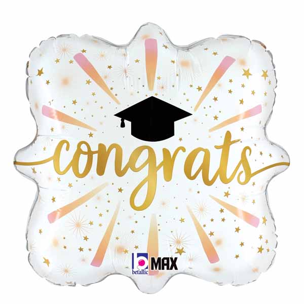Congrats Grad Gold - Balloon Shop
