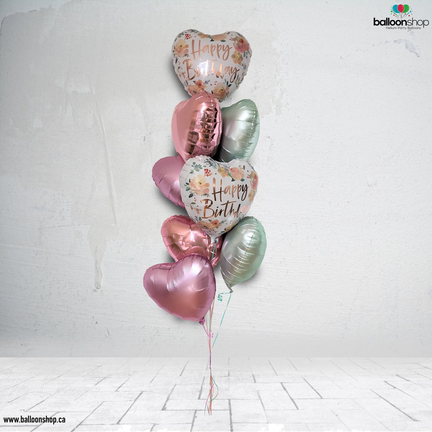 Floral Pastel Heart Birthday