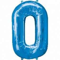 Number 0 - Blue - Balloon Shop