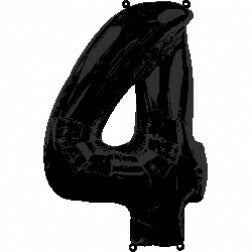 Number 4 - Black - Balloon Shop