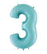 Number 3 - Pastel Blue