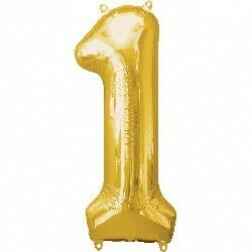 Number 1 - Gold - Balloon Shop