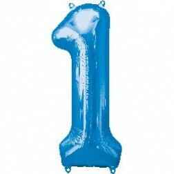 Number 1 - Blue - Balloon Shop