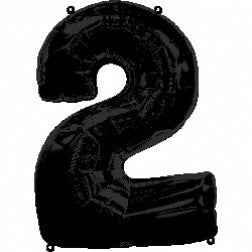 Number 2 - Black - Balloon Shop
