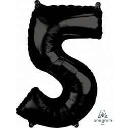 Number 5 - Black - Balloon Shop
