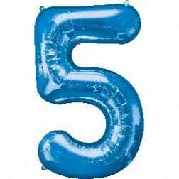Number 5 - Blue - Balloon Shop