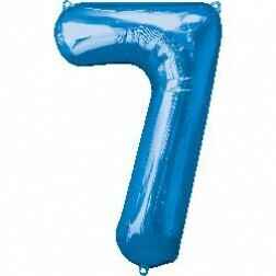 Number 7 - Blue - Balloon Shop