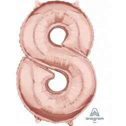 Number 8 - Rose Gold