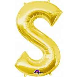 Letter S - Gold - Balloon Shop