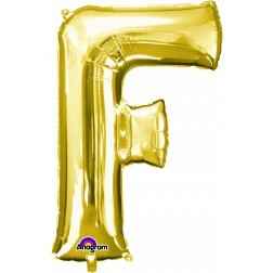 Letter F - Gold - Balloon Shop