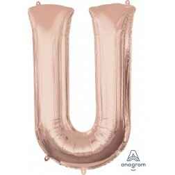 Letter U - Rose Gold