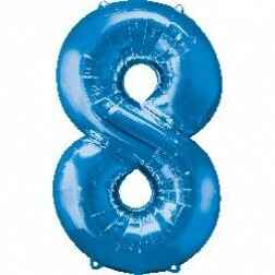 Number 8 - Blue - Balloon Shop