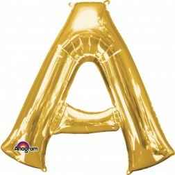 Letter A - Gold - Balloon Shop