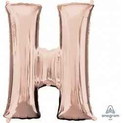 Letter H - Rose Gold