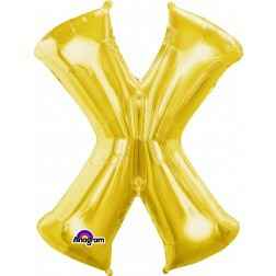 Letter X - Gold - Balloon Shop