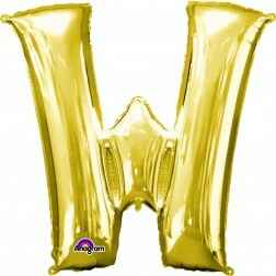 Letter W - Gold - Balloon Shop