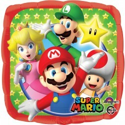 Mario Bros- Standard Square - Balloon Shop