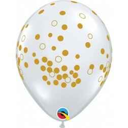 Clear Golden Confetti - Balloon Shop
