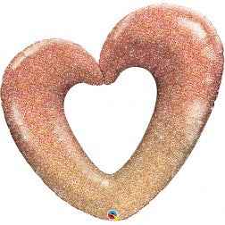 Rose Gold Glitter Heart