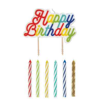 HBD Candle - Rainbow
