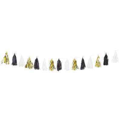 Tassel - Black Gold White