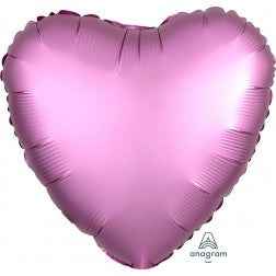 Heart - Flamingo Satin - Balloon Shop