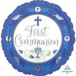 First Communion Blue - Balloon Shop