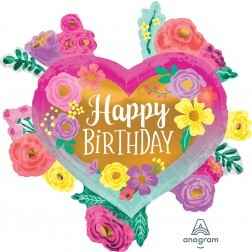 Colourful Flower Birthday - Balloon Shop