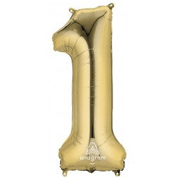 Number 1 - White Gold - Balloon Shop