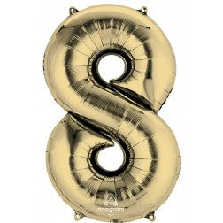 Number 8 - White Gold - Balloon Shop