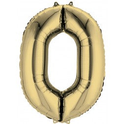 Number 0 - White Gold - Balloon Shop