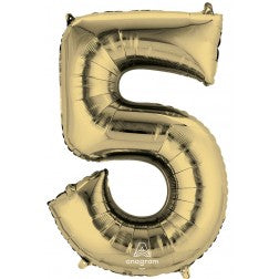 Number 5 - White Gold - Balloon Shop