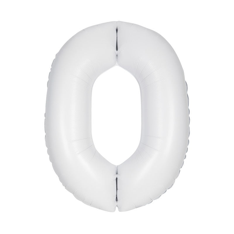 Number 0 - White - Balloon Shop