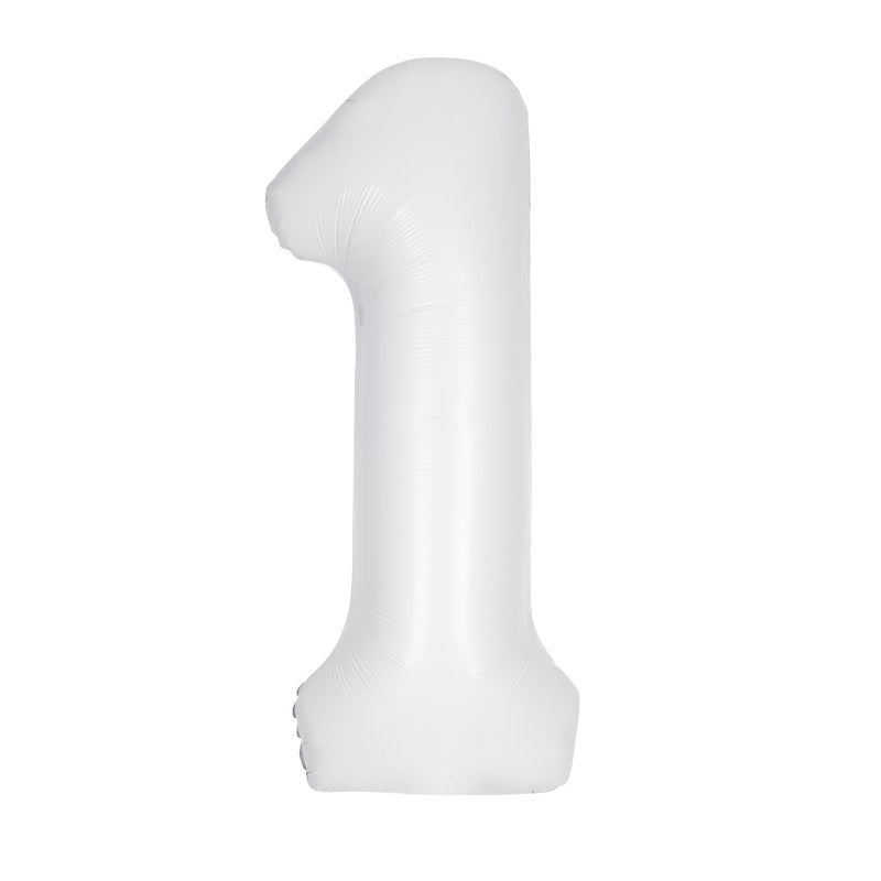 Number 1 - White - Balloon Shop